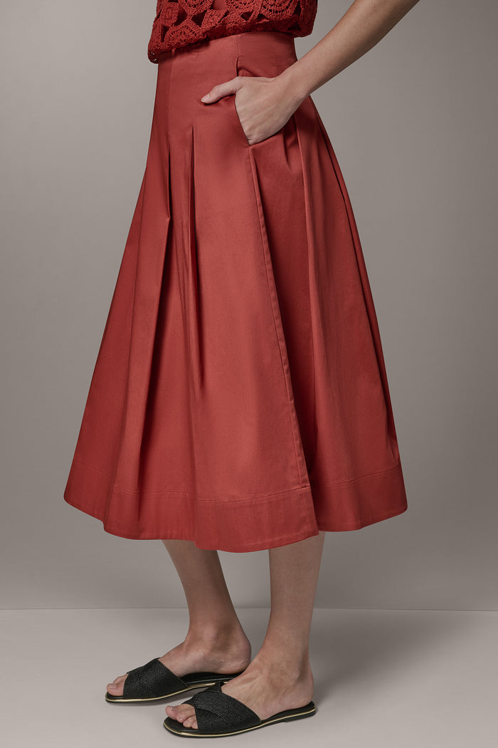 MIDI A-LINE SKIRT