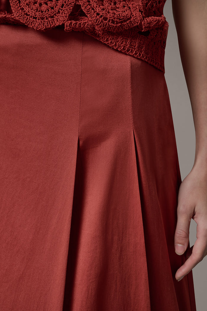 MIDI A-LINE SKIRT