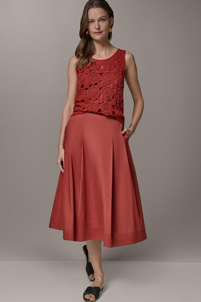 MIDI A-LINE SKIRT