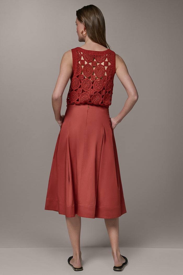 MIDI A-LINE SKIRT