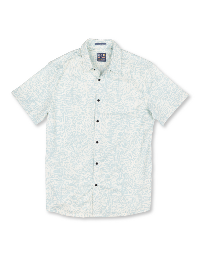 Mojave Short Sleeve Button-Down Shirt - Hidden Llama (Green)