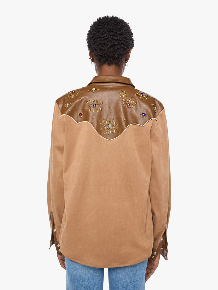 Mother Sueded Honey in Biscute, back view