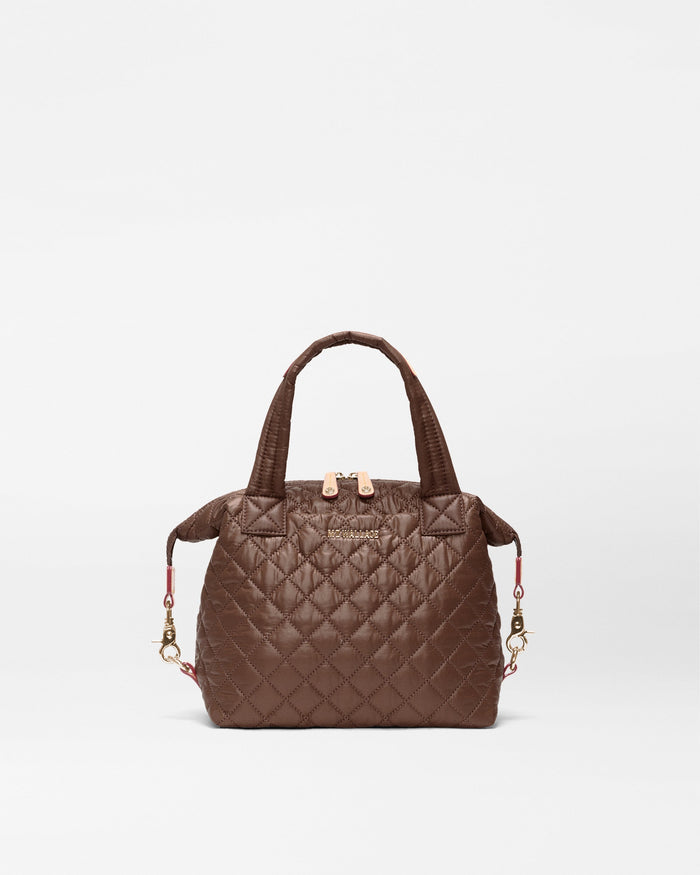MZ Wallace Small Sutton Deluxe II in Walnut, full front view