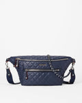 MZ Wallace Crosby Crossbody Sling Bag in Navy, front view
