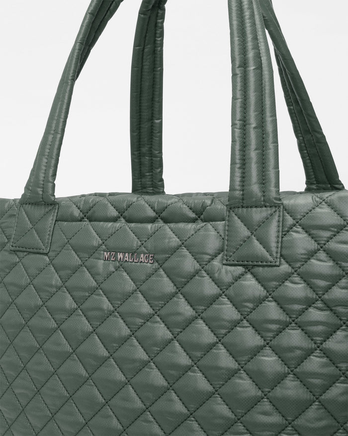 MZ Large Metro Tote Deluxe II in Juniper, side view