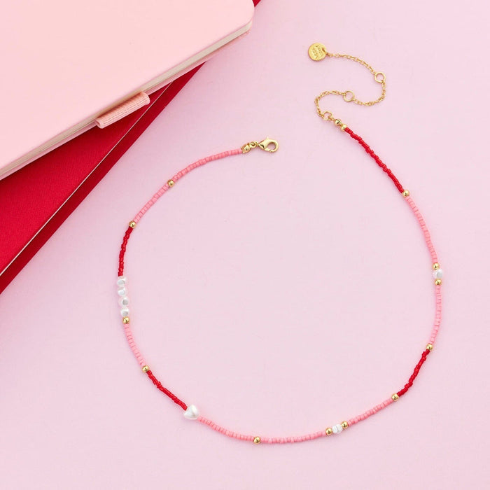 Necklace - Heart Eyes Choker - Gold