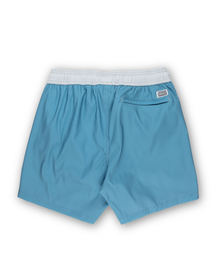 Neptune Elastic Waist Swim Shorts - Solid Sky Seeker