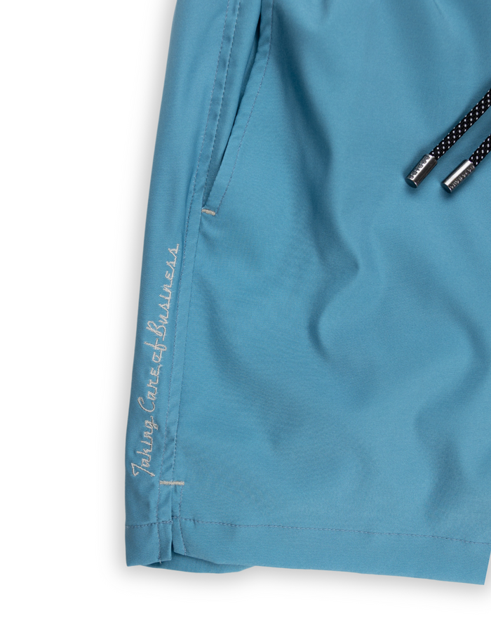 Neptune Elastic Waist Swim Shorts - Solid Sky Seeker