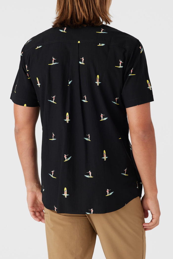 Oasis Eco Standard Short Sleeve Button-Down Shirt - Black