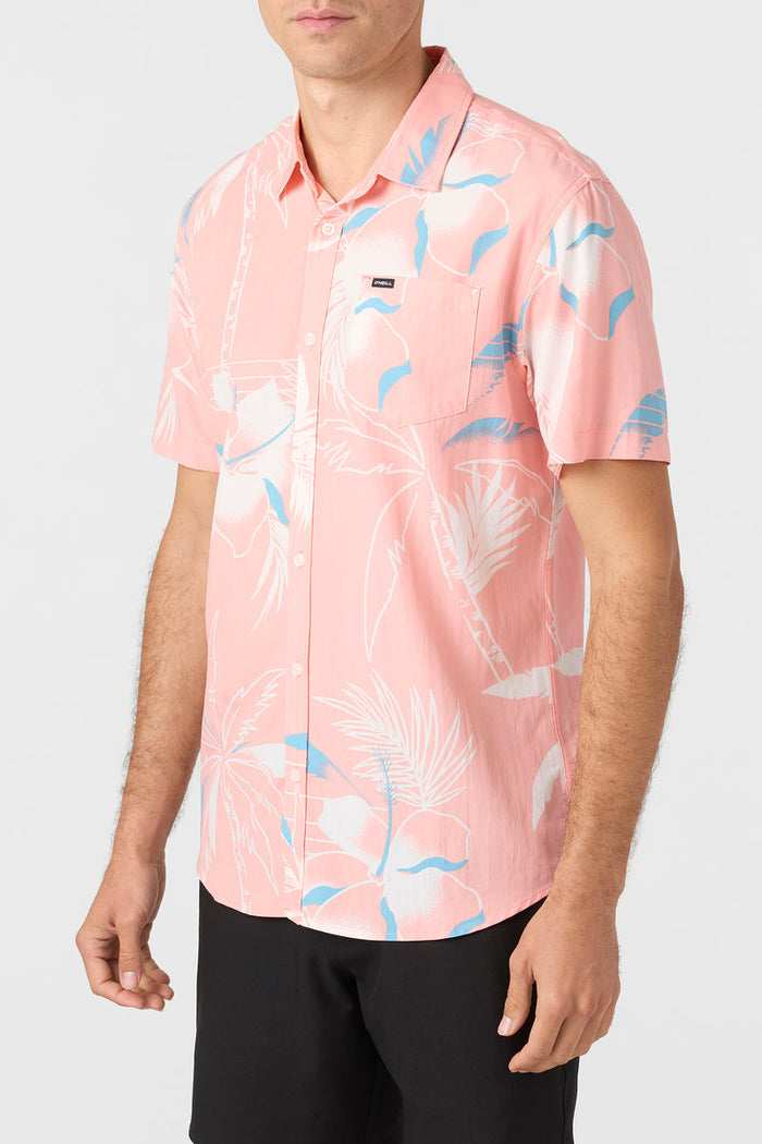Oasis Eco Standard Short Sleeve Button-Down Shirt - Pink Foam