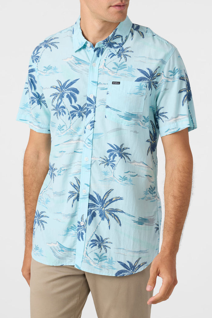 Oasis Eco Standard Short Sleeve Button-Down Shirt - Sky Blue
