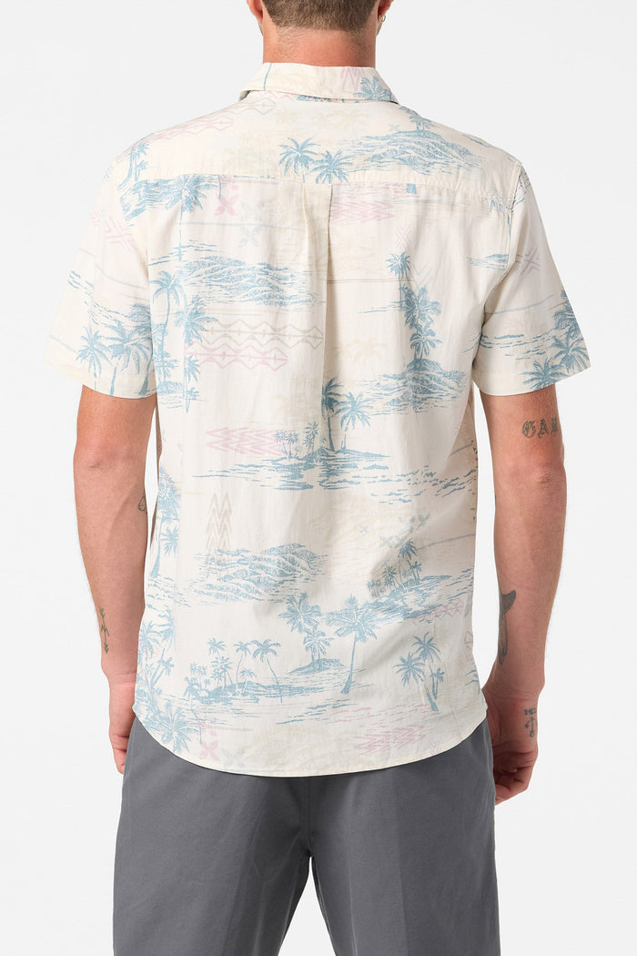 Oasis Standard Short Sleeve Button-Down Shirt - Cream