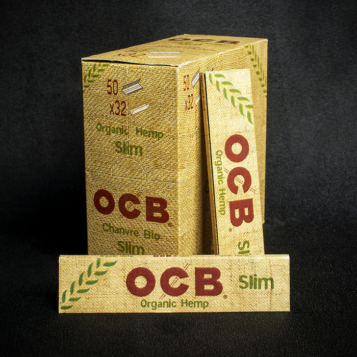 OCB Kingsize Slim Organic Hemp Rolling Papers - Box of 50