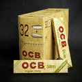 OCB Kingsize Slim Organic Hemp Rolling Papers & Tips - Box of 32