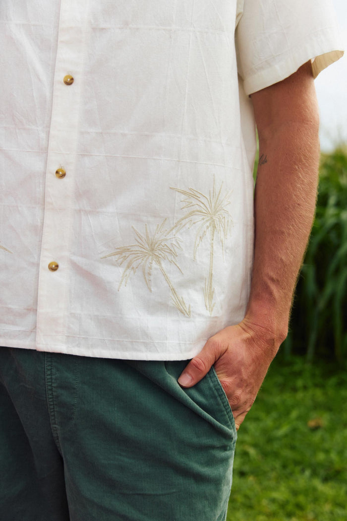 OG Boxy Palma Short Sleeve Button-Down Shirt - Tofu