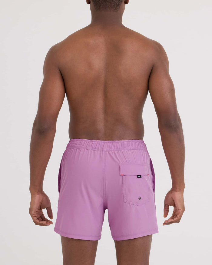 Oh Buoy 5" Swim Shorts with Compression Liner - Dusty Lavender