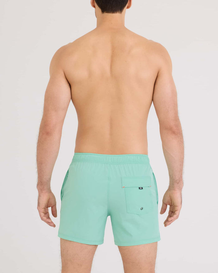 Oh Buoy 5" Swim Shorts with Compression Liner - Mint Jelly