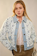 Pale blue quilted jacket