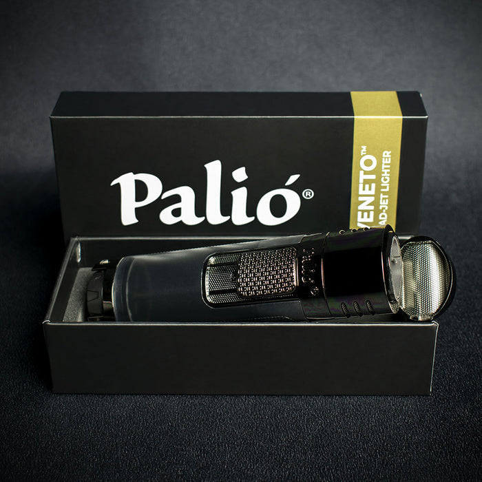 Palio Veneto Quad Flame Cigar Lighter - Black