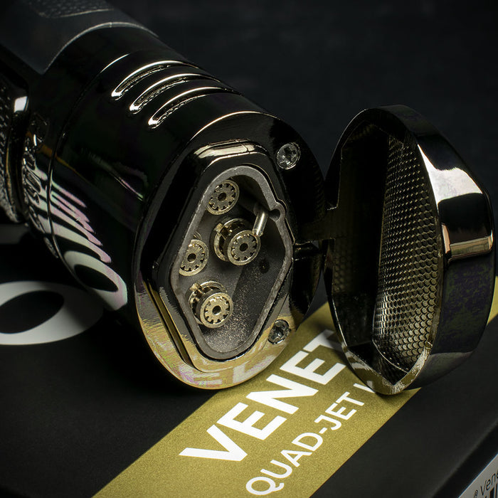 Palio Veneto Quad Flame Cigar Lighter - Black