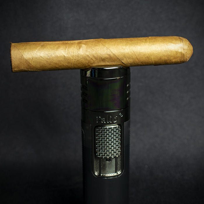 Palio Veneto Quad Flame Cigar Lighter - Black