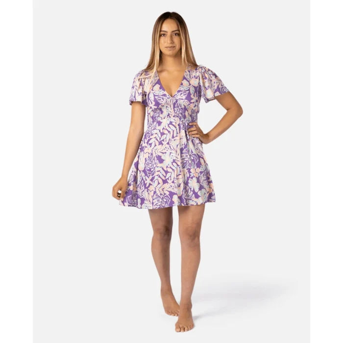 Palm Party Mini Dress - Purple
