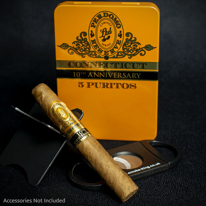Perdomo 10th Anniversary Connecticut Nicaraguan Puritos  - Tin of 5 Cigars