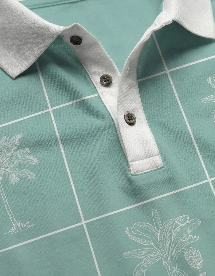 Performance Short Sleeve Polo Shirt - La Republica Piscina (Palm Green)