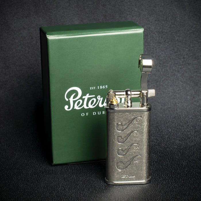 Peterson of Dublin Pipe Lighter - Metal System Brushed Chrome
