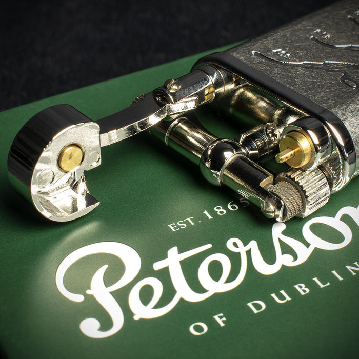 Peterson of Dublin Pipe Lighter - Metal System Brushed Chrome