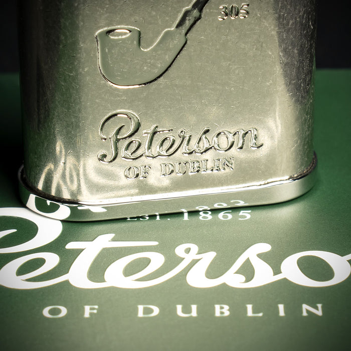 Peterson of Dublin Pipe Lighter - Metal System Brushed Chrome