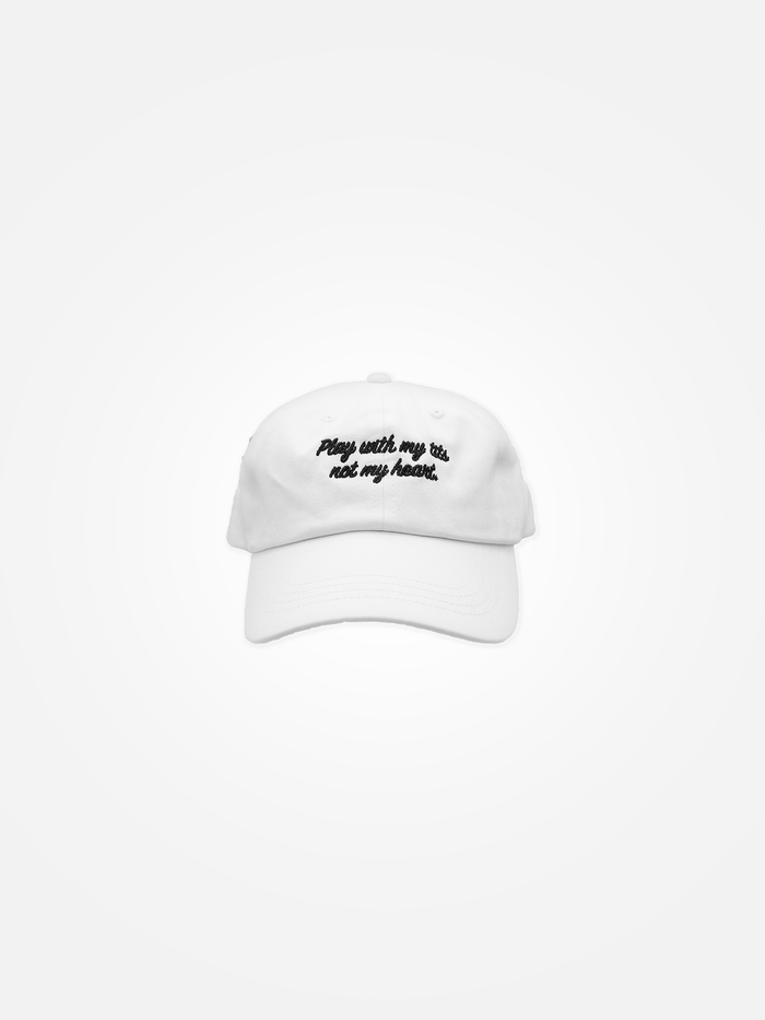 PLAY WITH MY TITS Dad Hat White