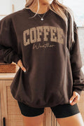 Polka Dot Coffee Weather Graphic Sweatshirt