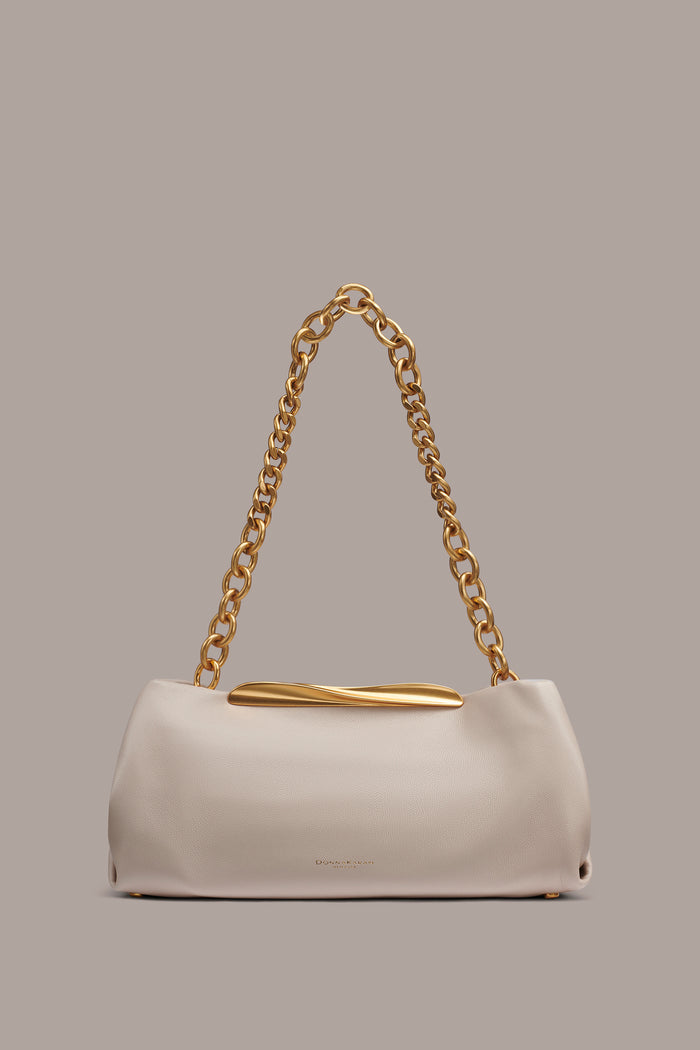 POPLIN LEATHER CLUTCH