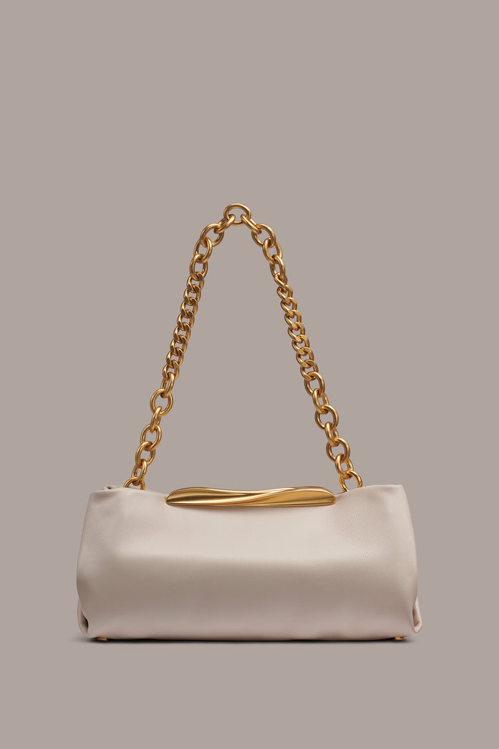 POPLIN LEATHER CLUTCH