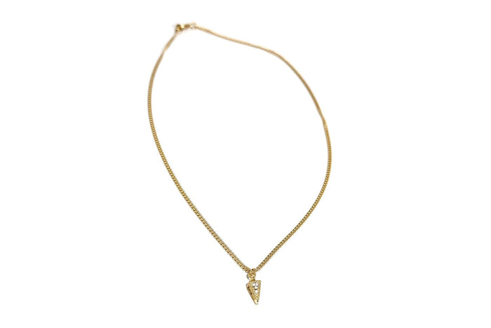 Rachel Nathan Art Deco Drop mini necklace, alternate full view