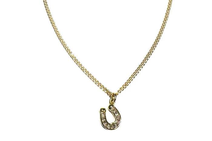 Rachel Nathan Baguette Horseshoe necklace