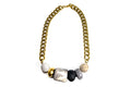 Rachel Nathan Big Beaded: Coral & Bone necklace, alternate full view