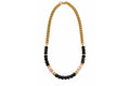 Rachel Nathan Black Tourmaline & Pink Botswana Agate Curb necklace, alternate full view