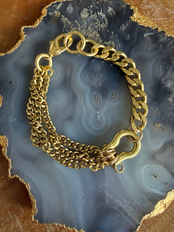 Rachel Nathan Chain Shackle Trilogy Bracelet