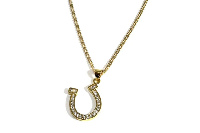 Rachel Nathan Lucky Pavé Horseshoe necklace