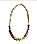 Rachel Nathan Red Tiger's Eye & Brass Sand Dollar