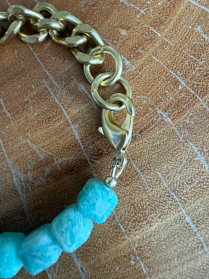 Rachel Nathan Remix Amazonite Cubes Bracelet
