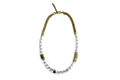 Rachel Nathan Rock Crystal Quartz & Brass Heishi necklace, alternate full view