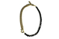 Rachel Nathan Shackle Duo: Black Tourmaline Cubes necklace, alternate full view