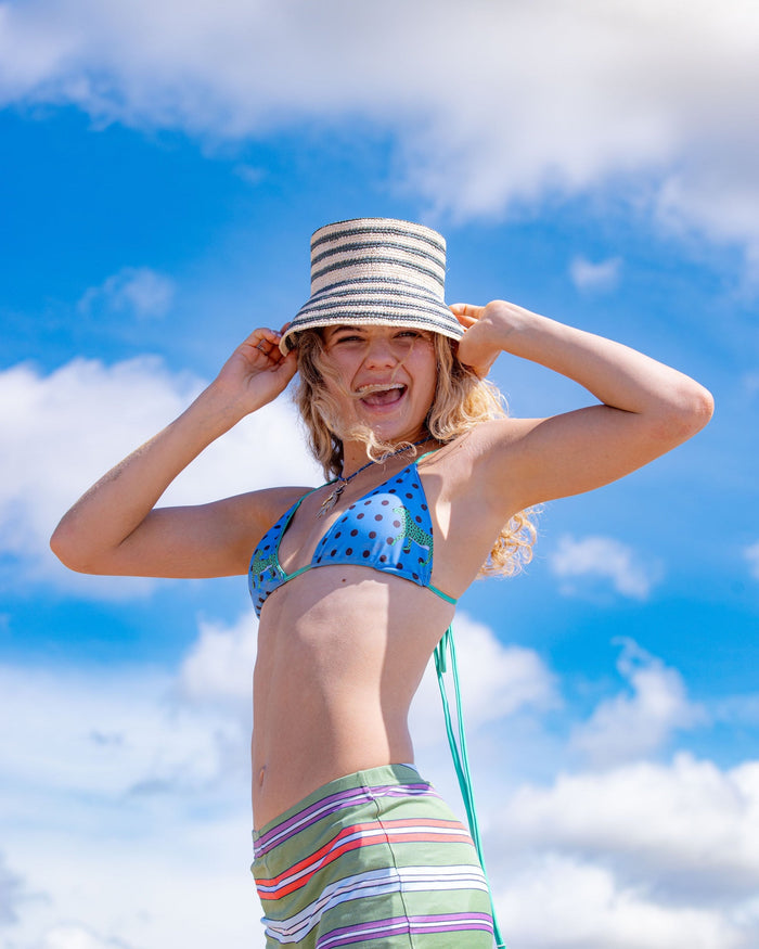 Rachol Striped Hat styled