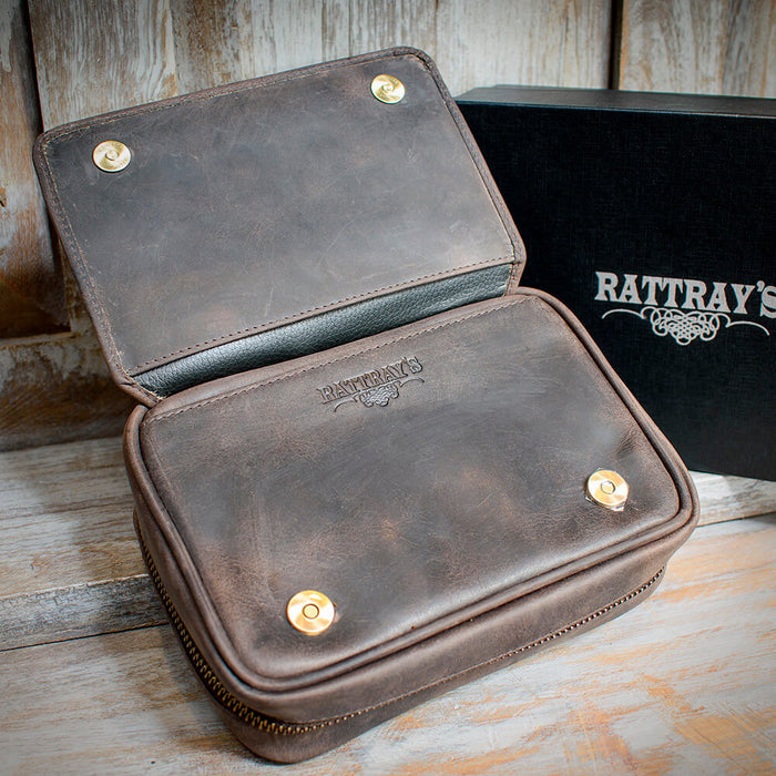Rattray's Peat Leather 3 Pipe Tobacco Pouch