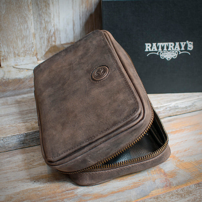 Rattray's Peat Leather 3 Pipe Tobacco Pouch