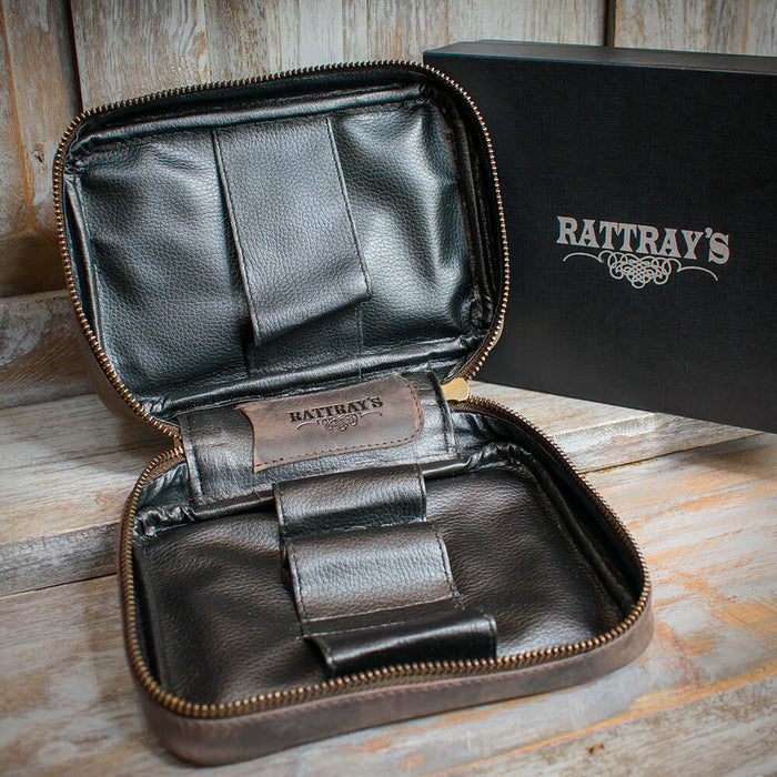 Rattray's Peat Leather 3 Pipe Tobacco Pouch