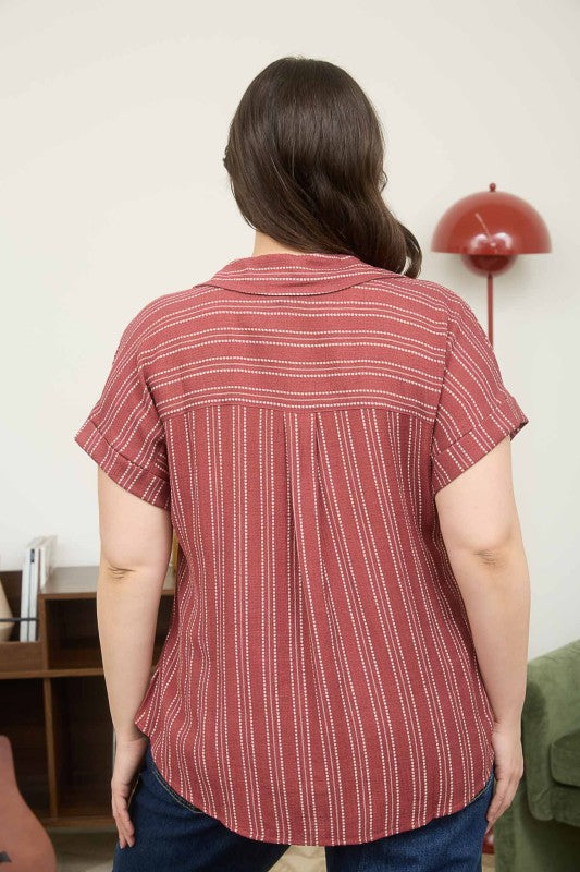 Rose striped top